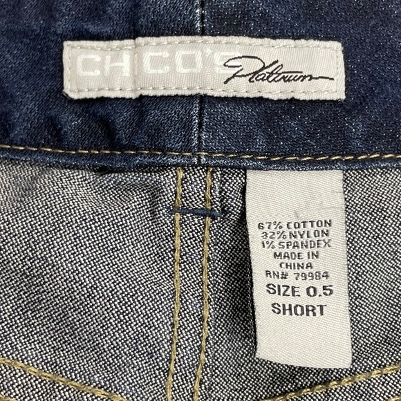 Chico’s Bundle Of Charm Boot Cut And Boyfriend Ankle Dark Wash Jeans Size 0.5/6 - Picture 7 of 15